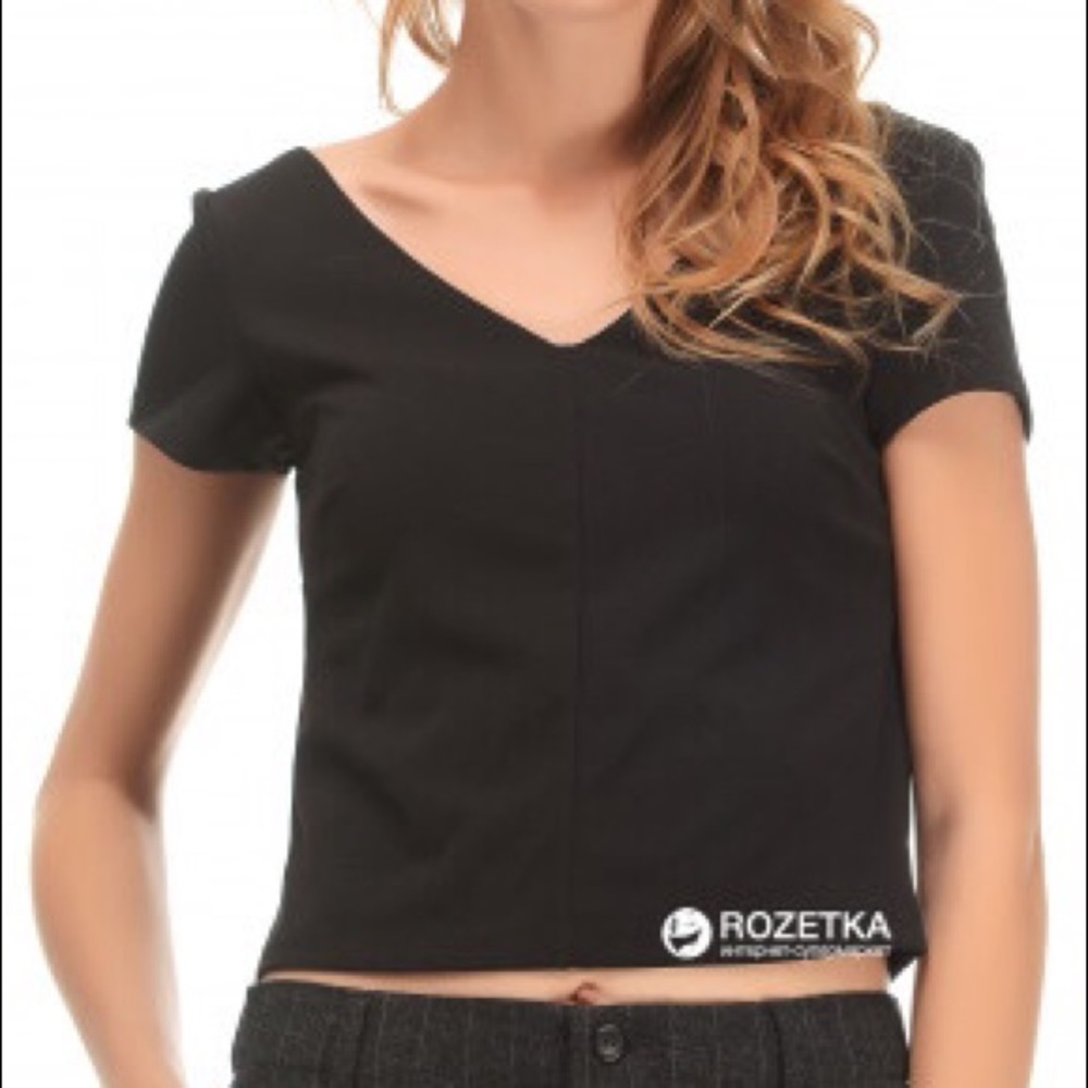 Zara top black with zip detail size S